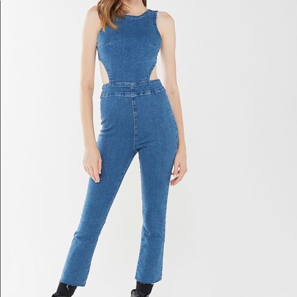 Urban Outfitters Pants - Urban Outfitters cutout Denim overall/jumpsuit